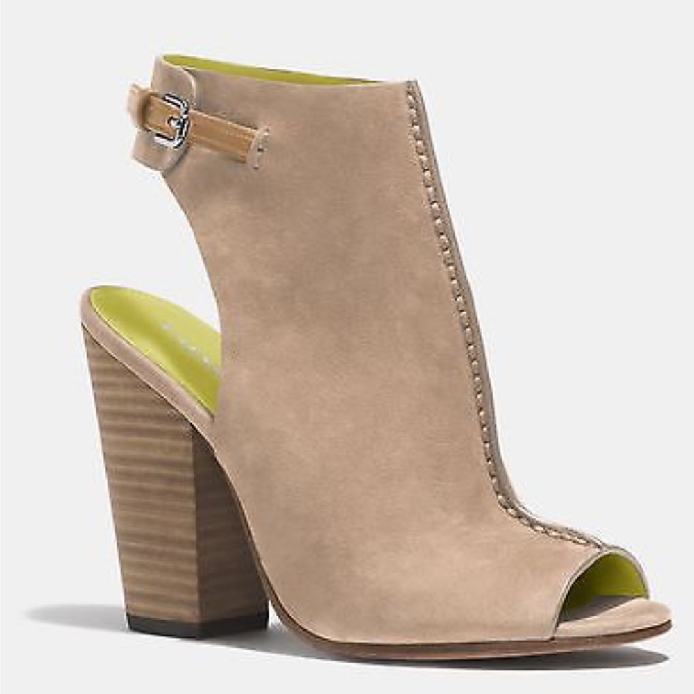 Coach Saratoga Nubuck leather booties size 7.5